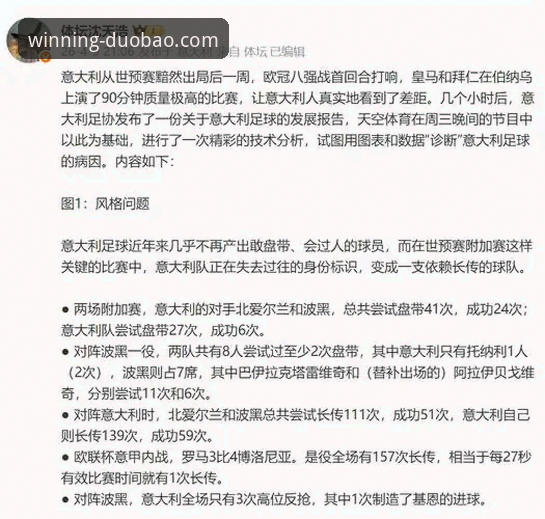 多宝体育平台登录 从波黑到多宝体育:解析意大利连续三届世预赛出局的3个深层原因